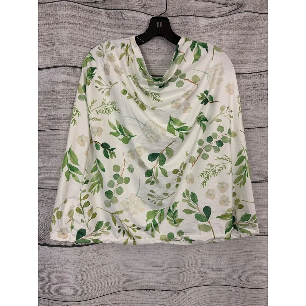 NWOT Sweet Jojo Designs Floral Leaf 5-in-1 Multi-use Stretch Knit Nursing Cover